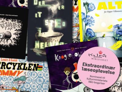 Forsider på de nominerede bøger
