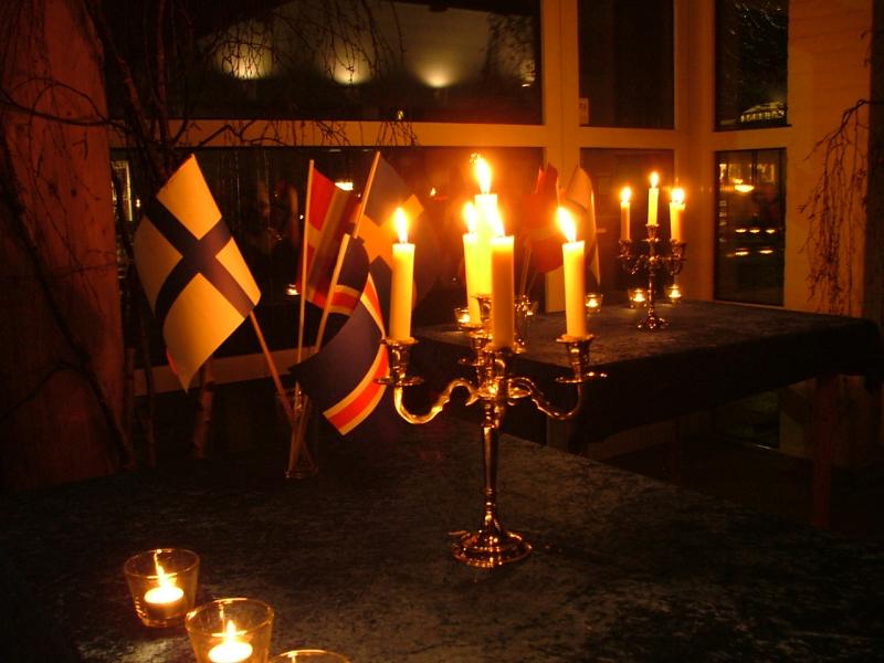 Skumringstime i stearinlysenes skær